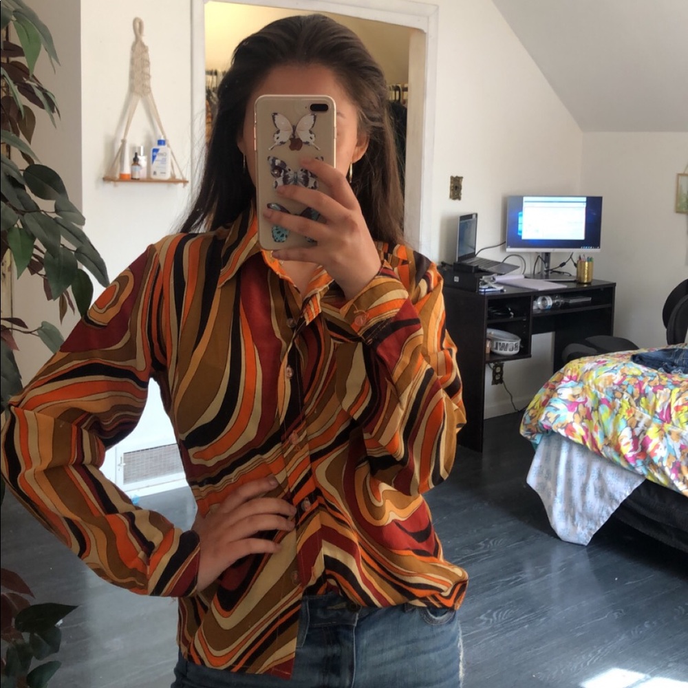 Vintage button-down blouse